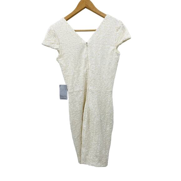 Dress the Population M white sequin mini Dress NWT - Picture 4 of 7